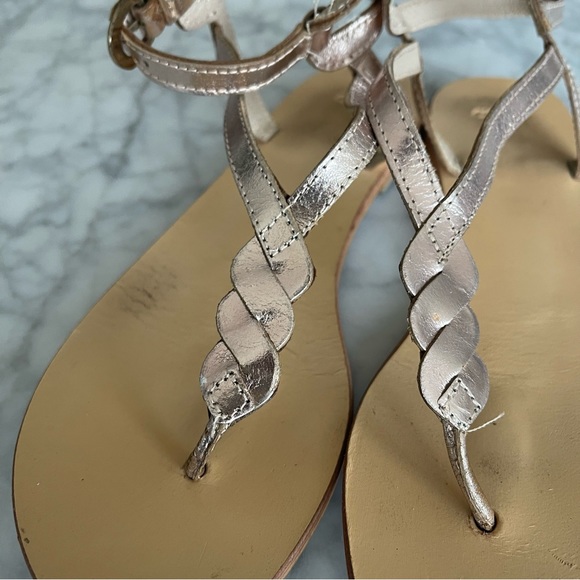 Flat ASOS sandals with gold straps and braid detail - Picture 4 of 6
